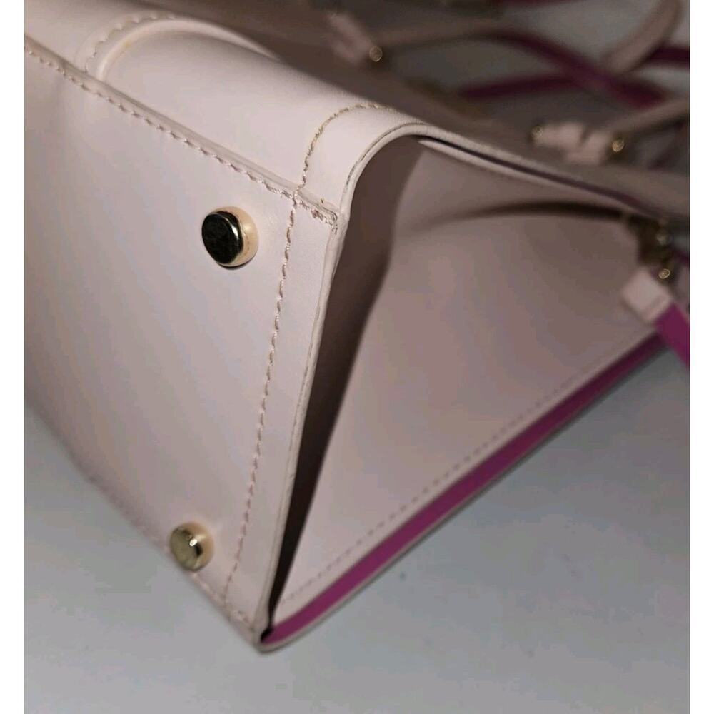 Kate Spade Elodie Arbour Hill Leather Crossbody Top Handle Bag Pink EUC 10x9x5 - Picture 9 of 12